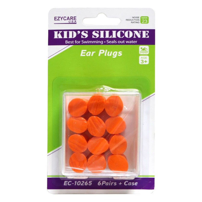 Ezycare Kid's Silicone Ear Plugs 6 Pairs 10265