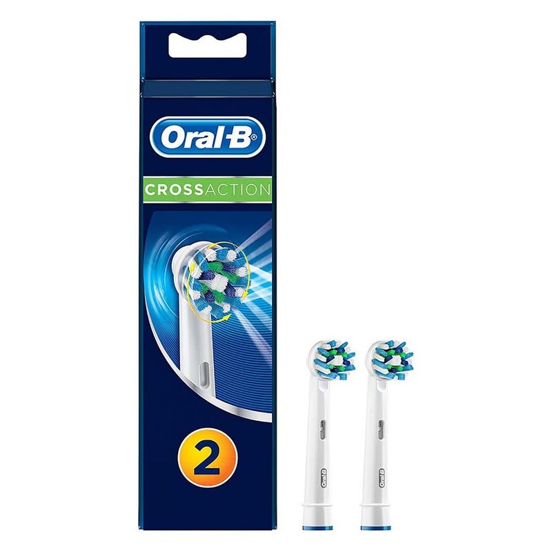 Braun Oral B Cross Action Brush Heads 2's EB50-2