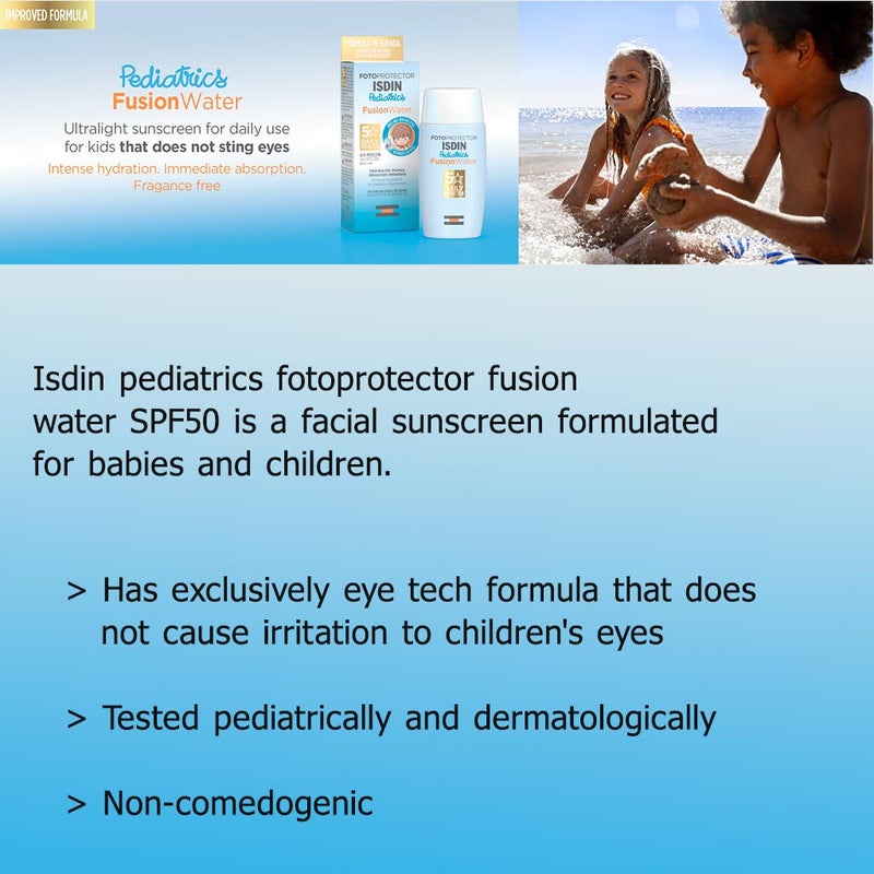 Isdin Fotoprotector Pediatrics Fusion Water SPF50+ 50 mL