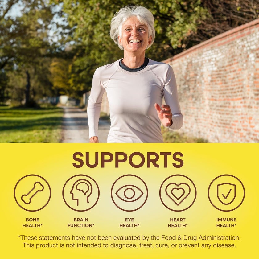 Alive 50+ Women's Multivitamin Gummies With Orchard Fruits & Garden Veggies, Pack of 60's