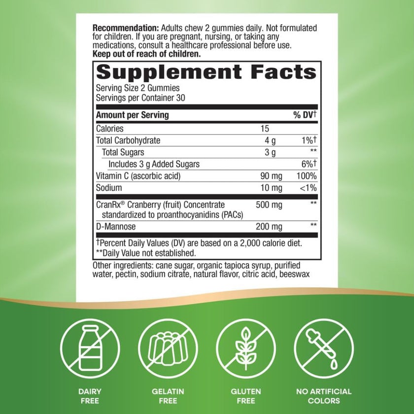 Alive CranRx Gummies, Pack of 60's