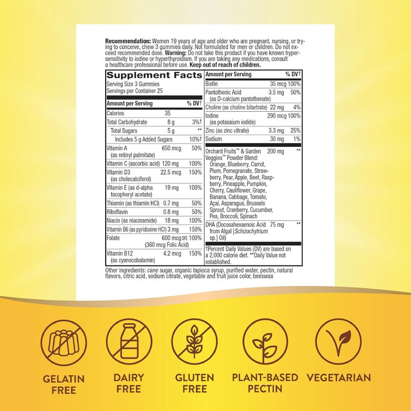 Alive Prenatal Multivitamin Gummies, Pack of 75's