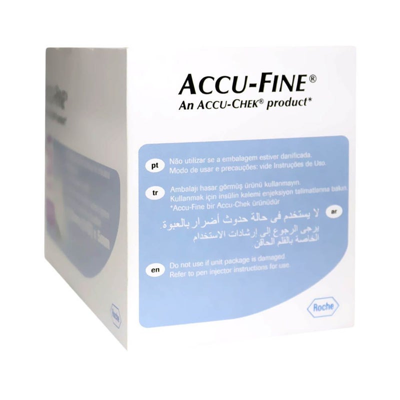 Accu-Fine Sterile Insulin Pen Needles For Diabetes & Painless Insulin Delivery 31 G x 5 mm, Pack of 100's
