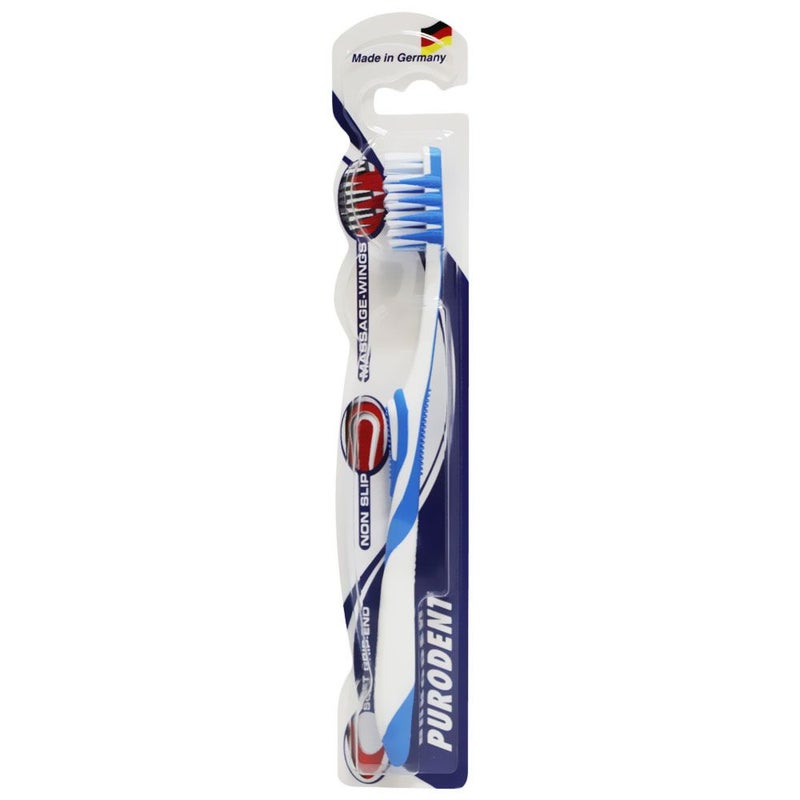 Purodent Massage Wings Medium Assorted Toothbrush 1's
