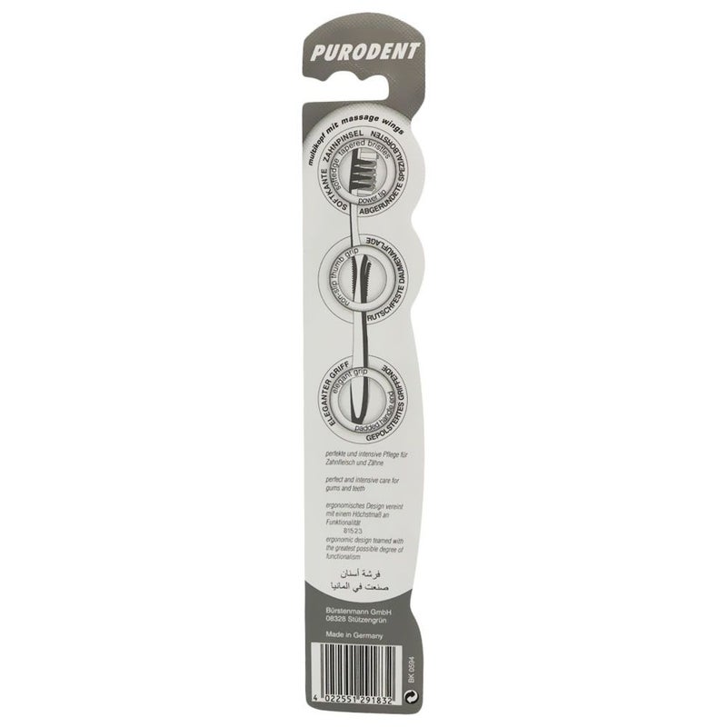 Purodent Massage Wings Medium Assorted Toothbrush 1's
