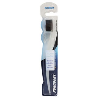 Purodent Active Carbon Medium Assorted Toothbrush 1's