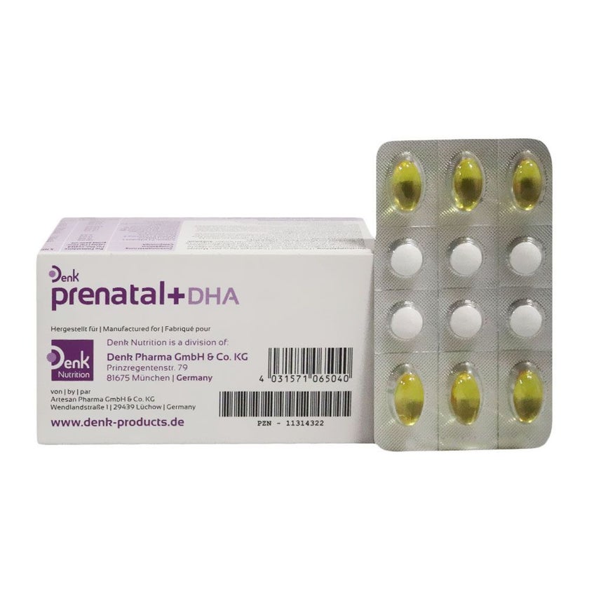 Denk Prenatal + DHA Tablets 30's & Capsules, Pack of 30's