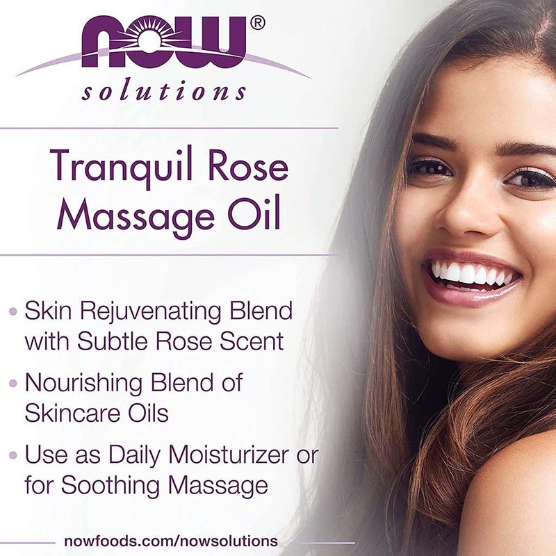 Now Solutions Tranquil Rose Massage Oil For Healthy Skin 237ml