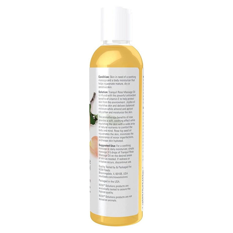 Now Solutions Tranquil Rose Massage Oil For Healthy Skin 237ml