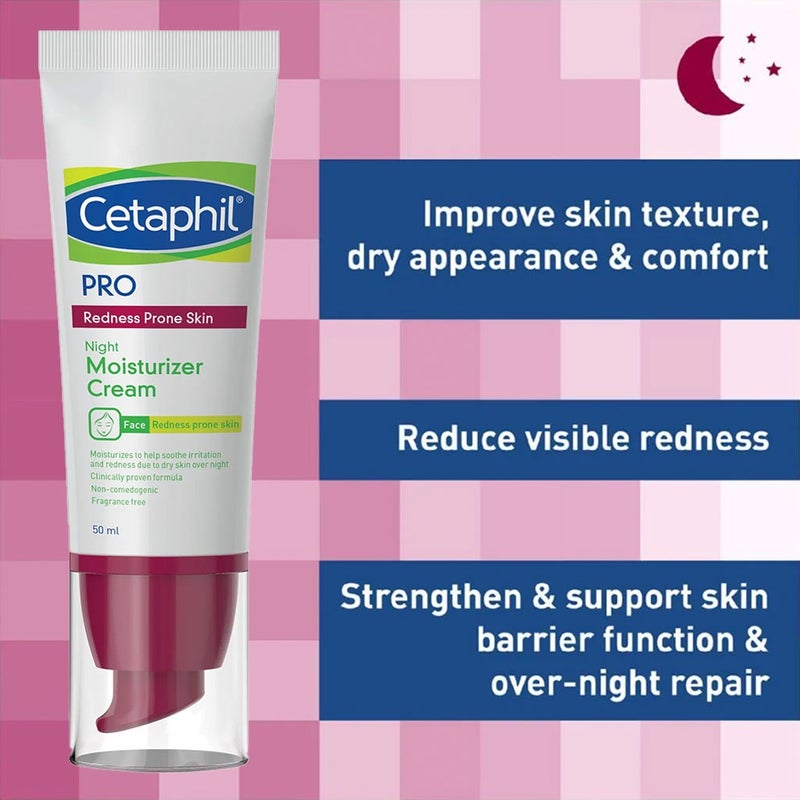 Cetaphil Pro Redness Prone Skin Moisturizer Night Cream 50ml