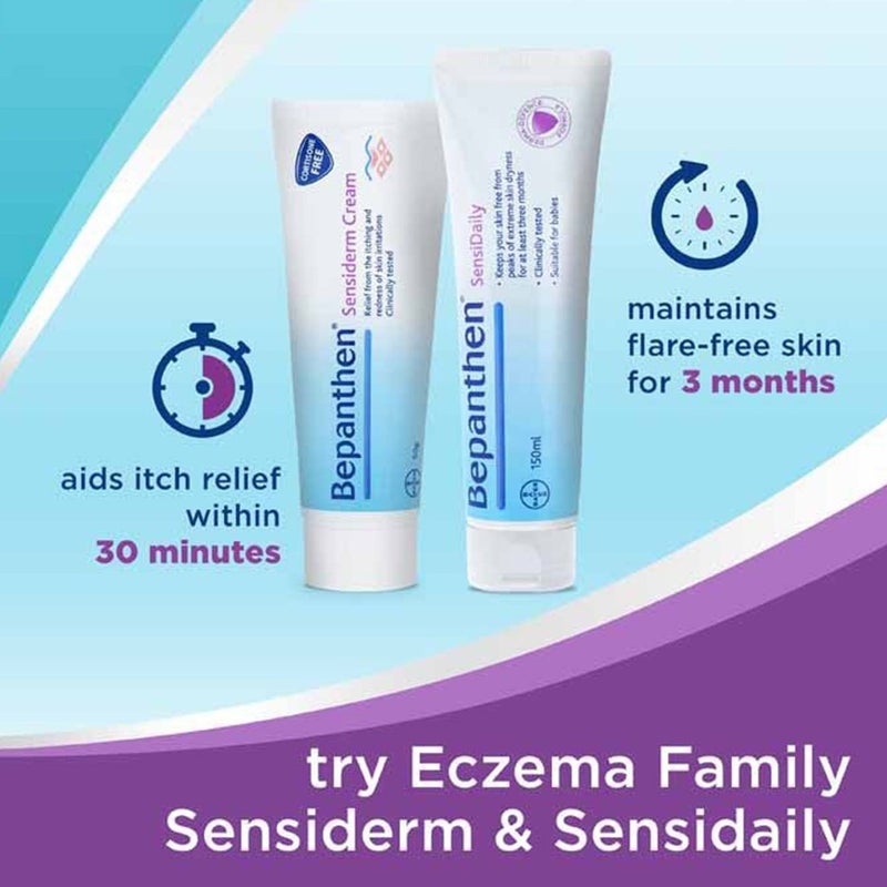 Bepanthen Sensiderm Cream, Cortisone Free, For Irritated, Itchy & Red Skin 50g