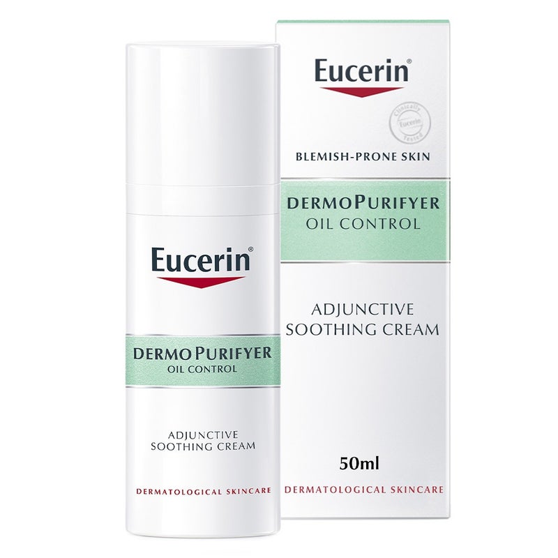 Eucerin Dermo Purifyer Oil Control Adjunctive Soothing Cream For Blemish Prone Skin 50ml