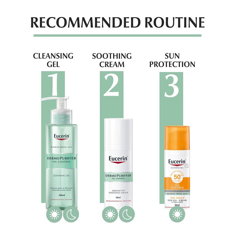 Eucerin Dermo Purifyer Oil Control Adjunctive Soothing Cream For Blemish Prone Skin 50ml