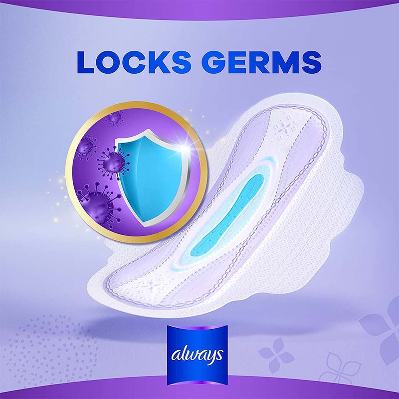 Always All In One Ultra Thin Extra Large Night Sanitary Pad With Softer Wings, Pack of 6's