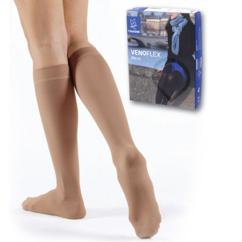Thuasne Venoflex Micro Socks CT Short Caramel S4 30021