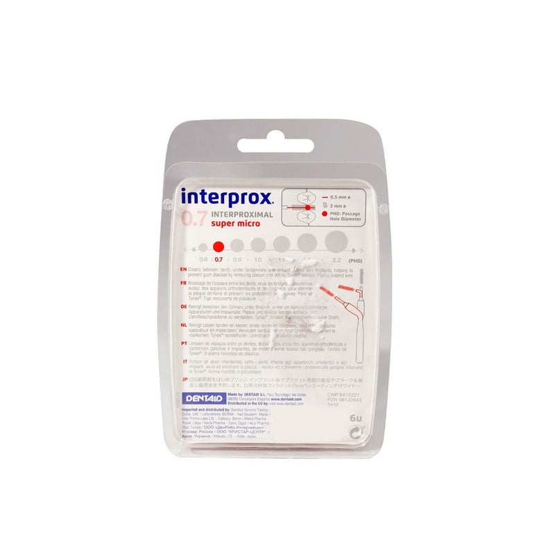 Interprox Interproximal Super Micro 0.7 Interdental Brush 6's