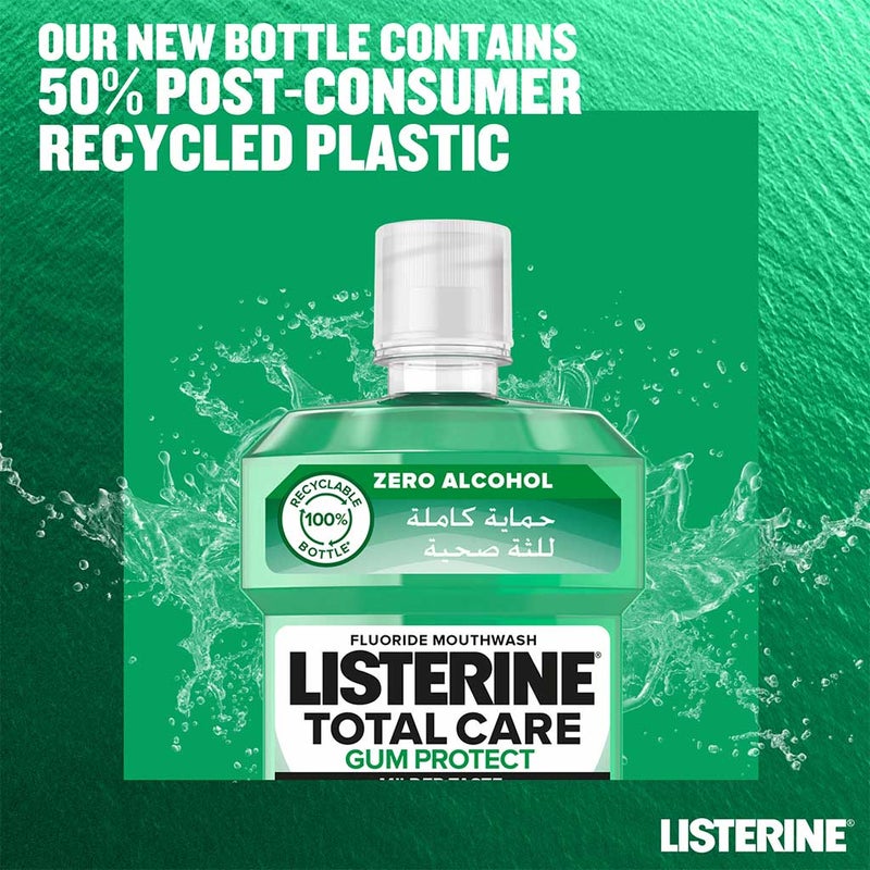 Listerine Total Care Gum Protect Mild Taste Mouthwash With Zero Alcohol 500ml 