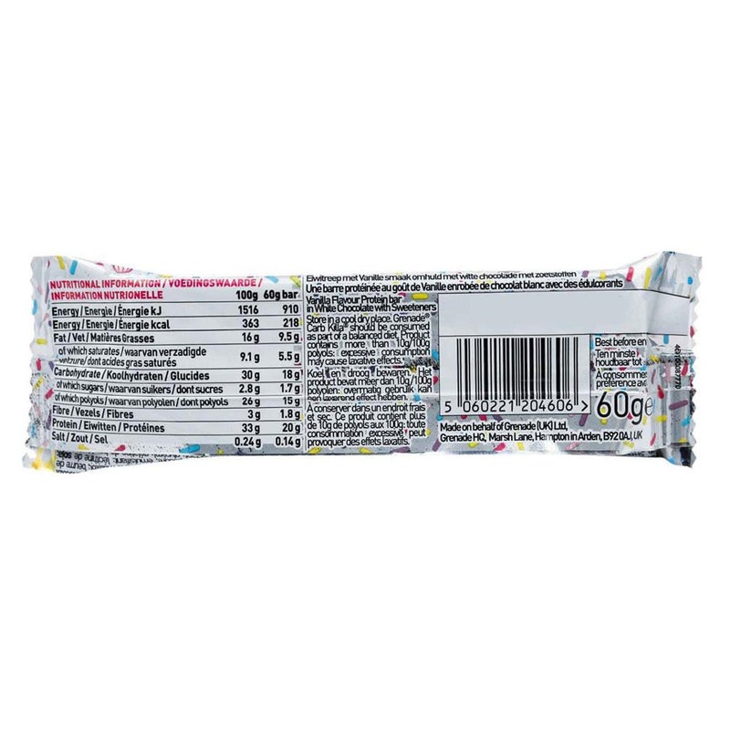 Grenade Carb Killa® Protein Bar Birthday Cake 60 g 1's