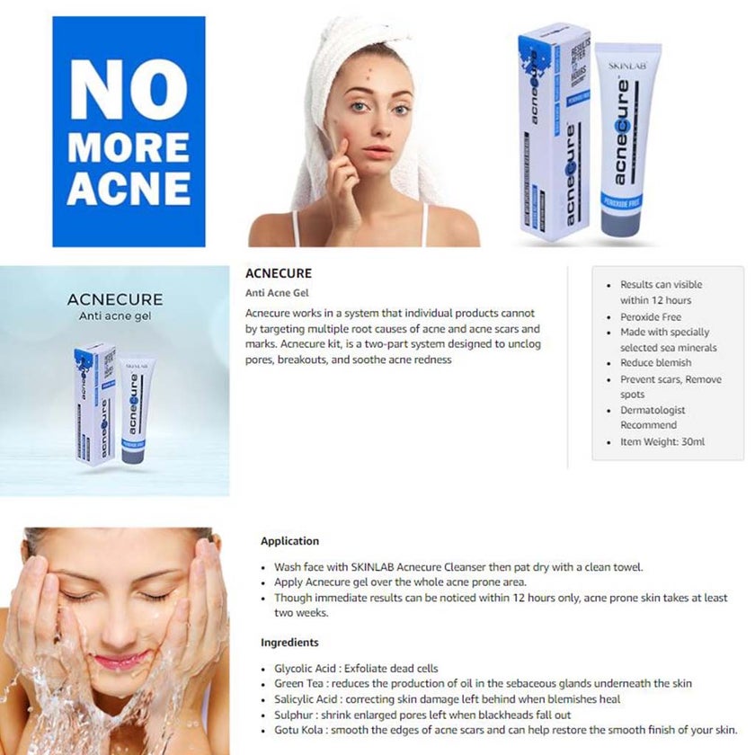 Skinlab Acnecure Anti Acne Removal Gel 30ml