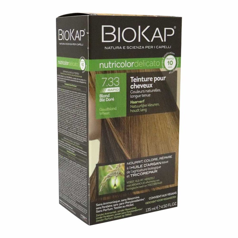 Biokap Nutricolor Delicato Rapid 7.33 Golden Blond Wheat 135 mL