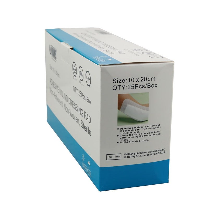 Novamed Adhesive Wound Dressing Pad 10 x 20cm, Pack of 25's