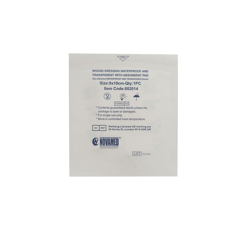 Novamed Waterproof Transparent Bandage 9 cm x 10 cm 50's