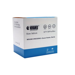 Novamed Sterile Gauze Swab 5 cm x 5 cm 50's