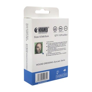 Novamed Wound Dressing Sterile Eye Pad 6.5 x 9.5 cm 10's