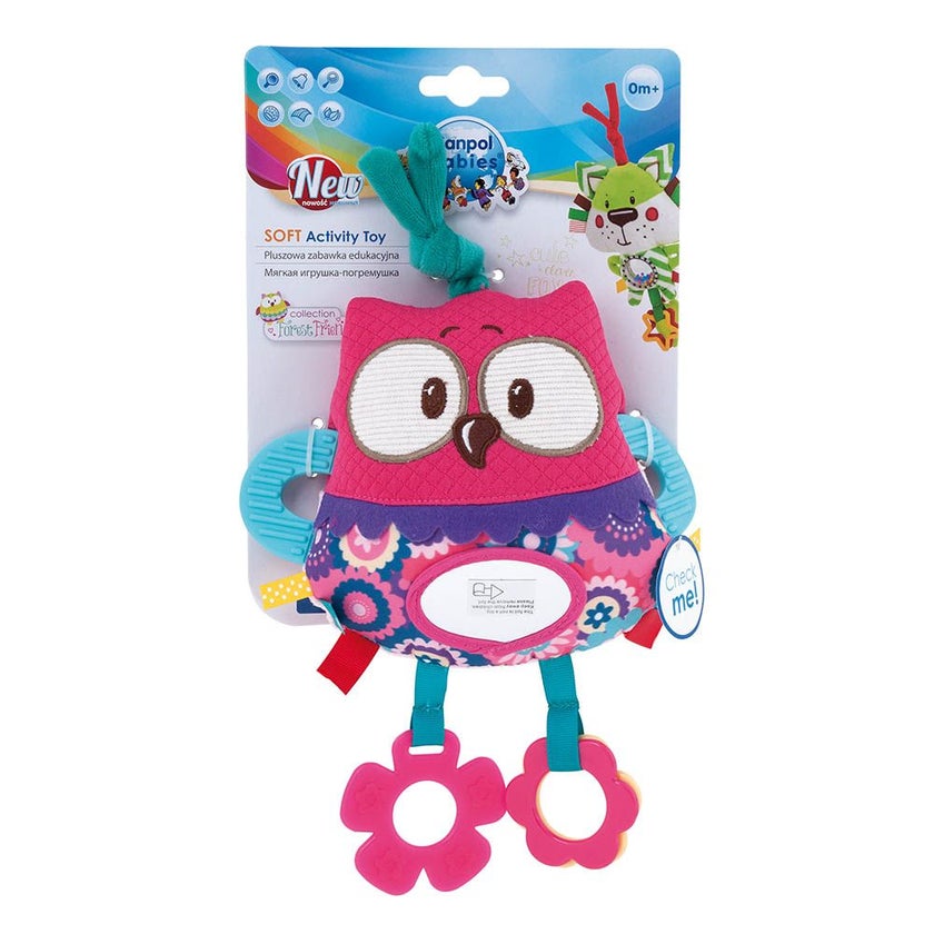 Canpol Babies Baby Toy Jungle Pals Soft Hanging Pink Owl 68/042
