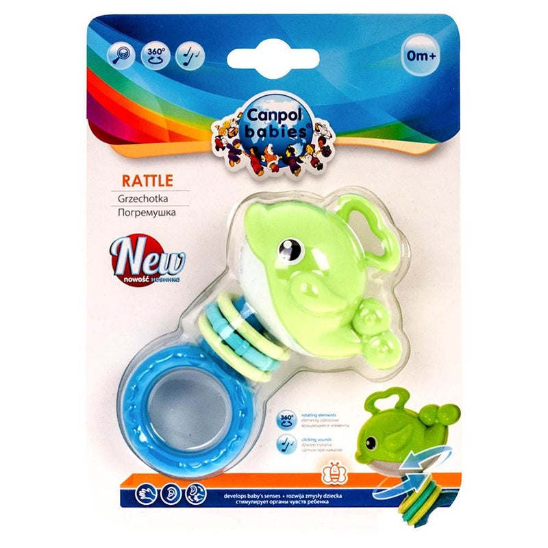 Canpol Babies Baby Toy Little Whale Rattle Green 81/003
