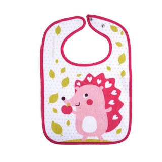 Canpol Babies Cotton Bib with Nap Fastening Cute Animals Hedgehog 15/104