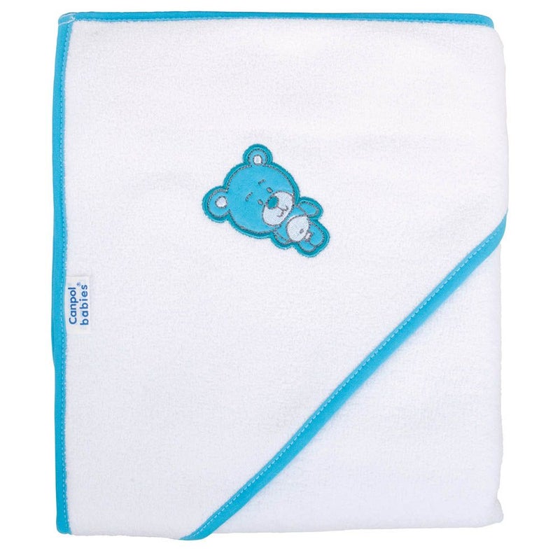 Canpol Babies Cuddle and Dry Baby Robe with Hood Blue Bear 26/300
