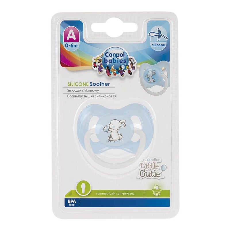 Canpol Babies Little Cutie Orthodontic Silicone Soother Blue 0-6 Months 23/262