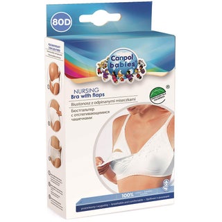 Canpol Babies Maternity Classic Nursing Bra with Flaps White 1's 80D 26/764