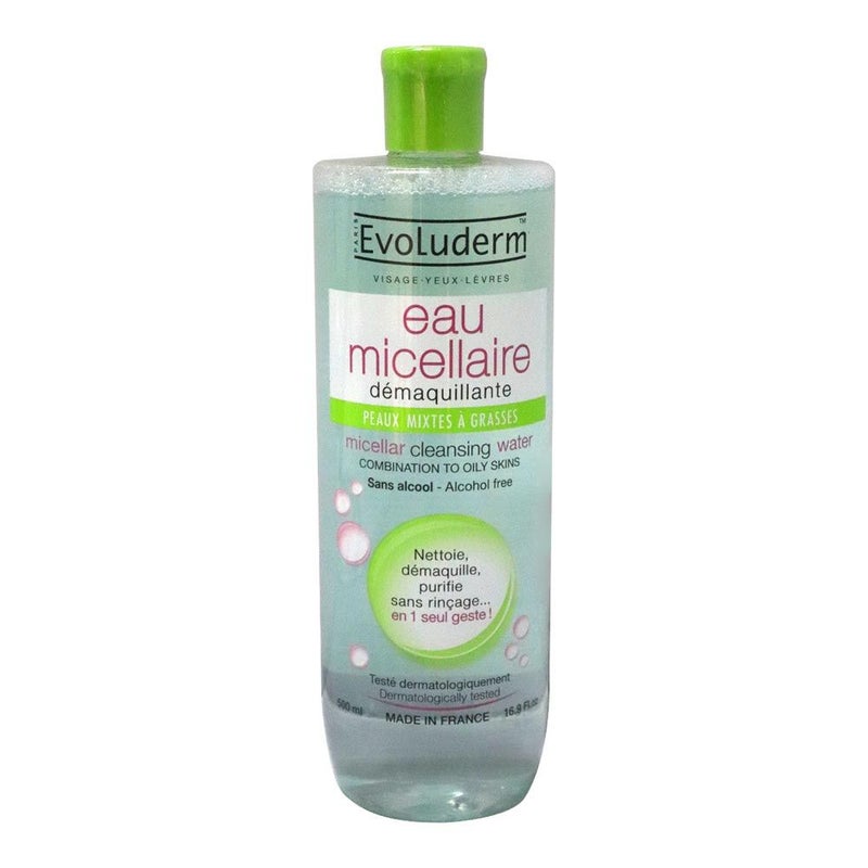 Evoluderm Micellar Water For Combination to Oily Skin 500 mL 15250
