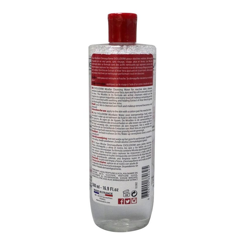 Evoluderm Micellar Water For Reactive Skin 500 mL 15272