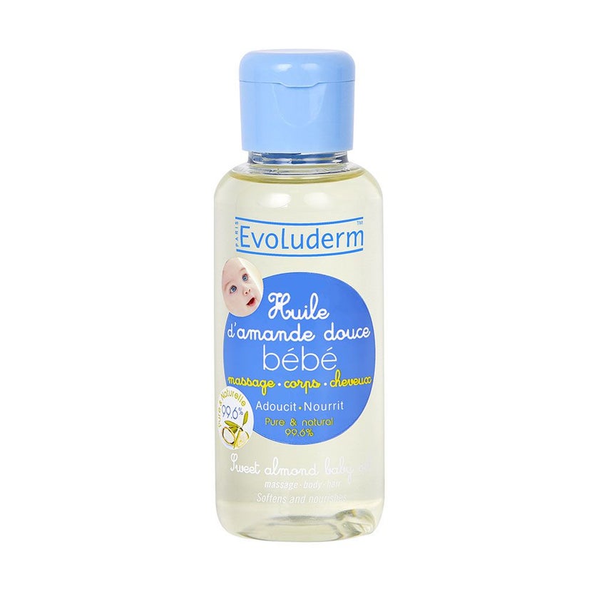Evoluderm Sweet Almond Baby Oil 100ml 14237