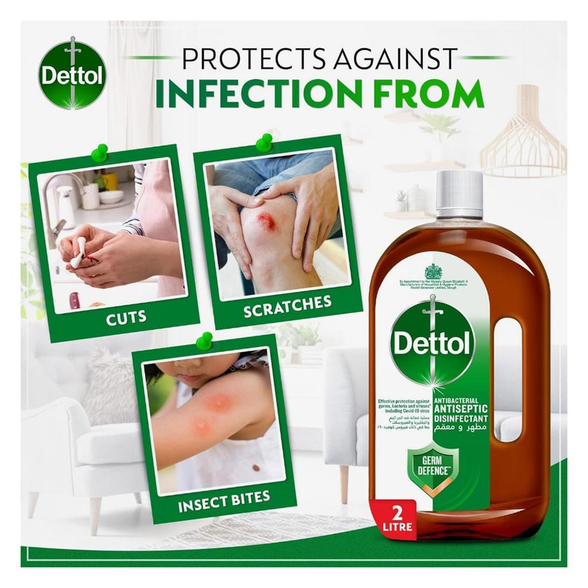 Dettol Antibacterial & Antiseptic Disinfectant Liquid 2L