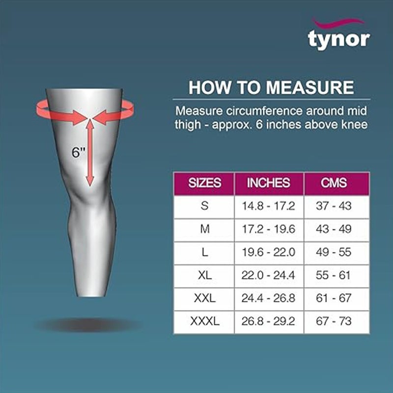 Tynor Knee Support Hinged J 01 For Left/Right Knee Large Size, Pack of 1’s