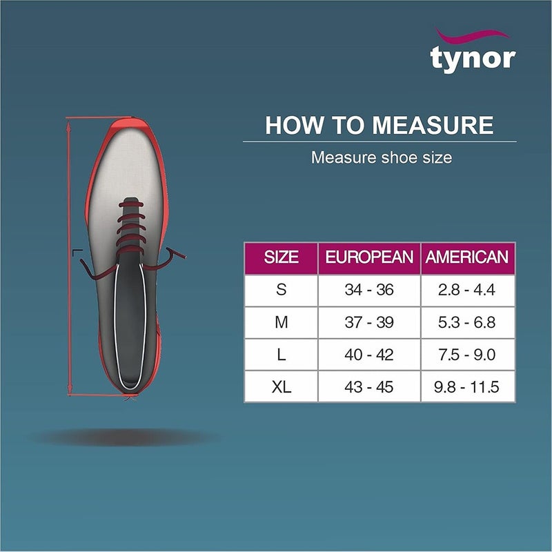 Tynor Silicone Full Insoles - Large Size, 1 Pair