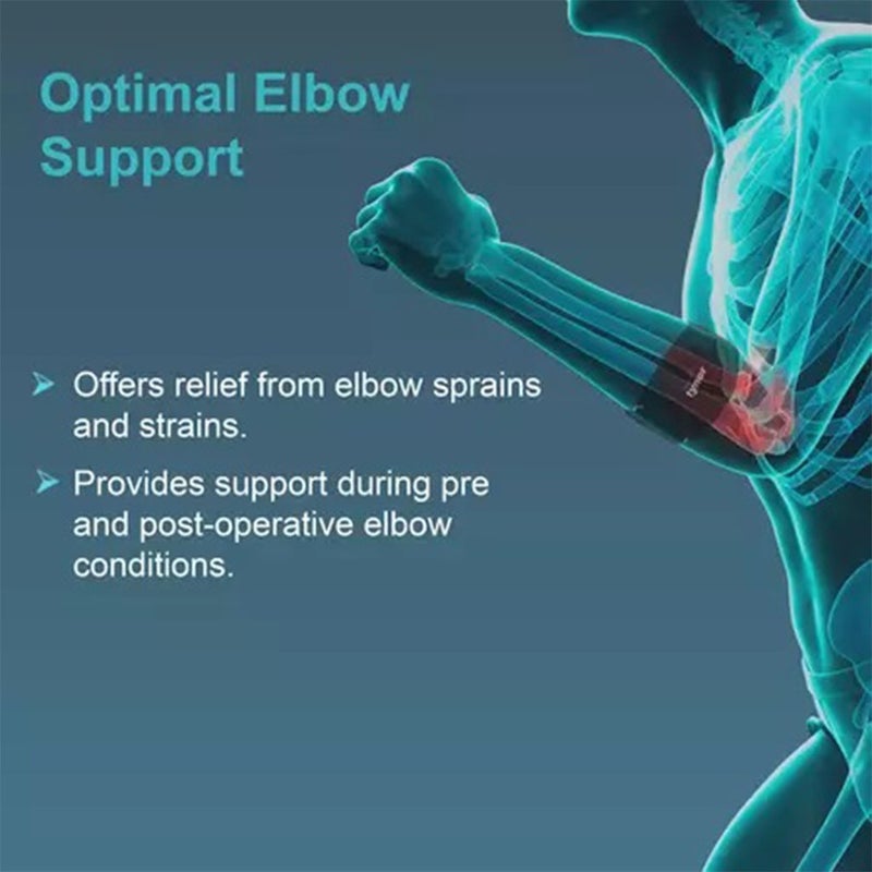 Tynor Tennis Elbow Support With Silicone Pad Large Size - Black, Pack of 1’s
