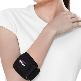 Tynor Tennis Elbow Support With Silicone Pad Medium Size - Black, Pack of 1’s