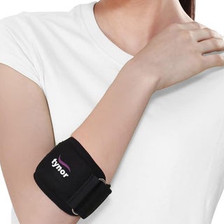 Tynor Tennis Elbow Support With Silicone Pad, Small Size - Black, Pack of 1’s