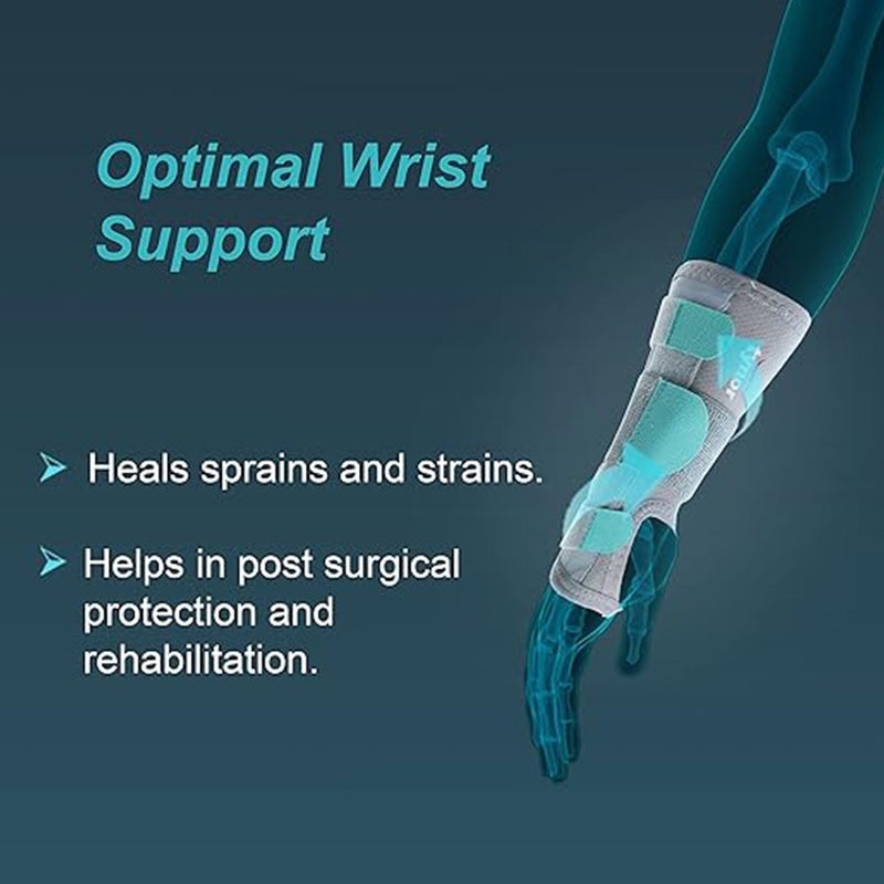 Tynor Wrist Splint For Right/Left Wrist E43, Large Size - Grey, Pack of 1’s 