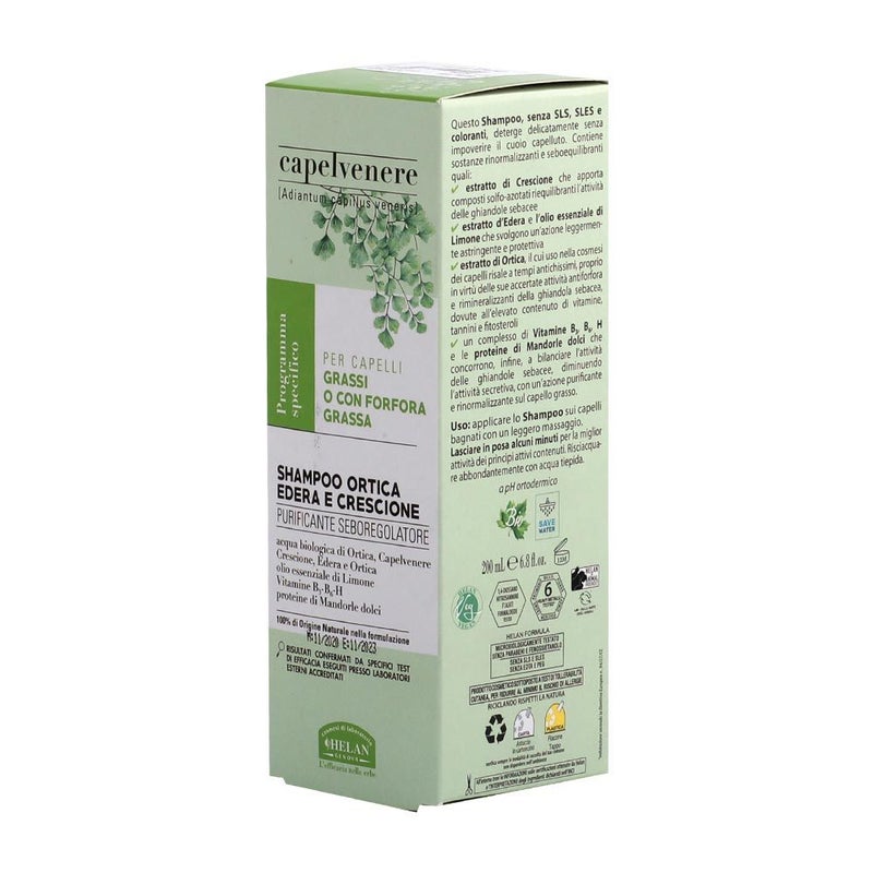 Helan Genova Capelvenere Nettle, Ivy & Watercress Bio Shampoo 200 mL