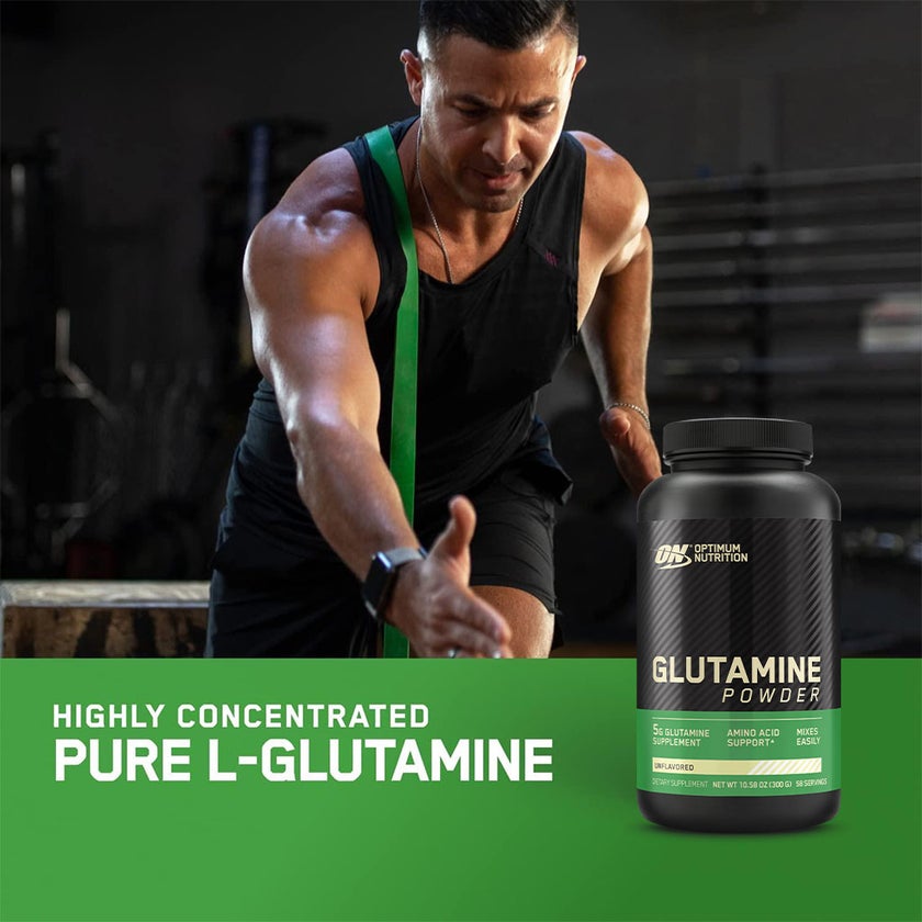 Optimum Nutrition 5g Glutamine Powder Unflavored 300g - 58 Servings 