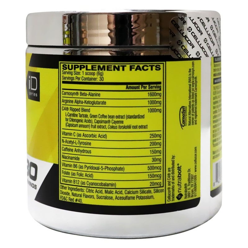 Cellucor C4 Ripped ID Series Pre-Workout Cherry Limeade 30 Servings