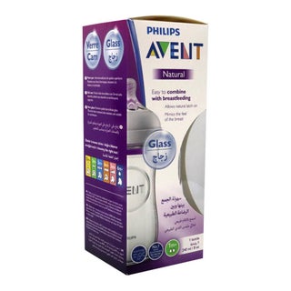 Philips Avent Natural 2.0 Feeding Bottle Glass SCF053/17  240 mL