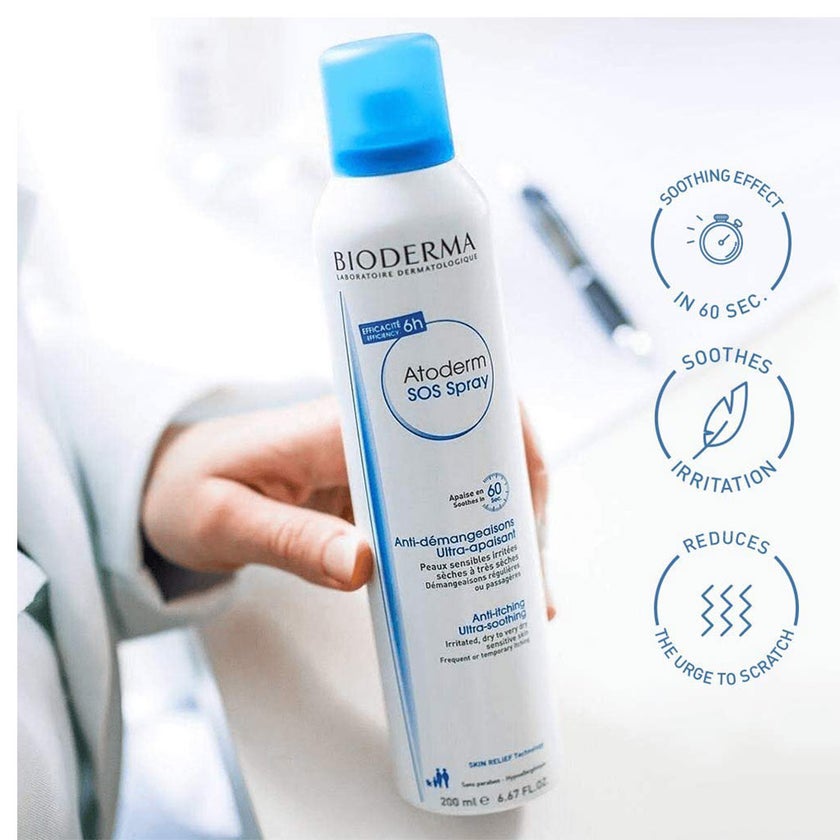 Bioderma Atoderm SOS Anti Itch Spray For Irritated And Dry Sensitive Skin 200ml