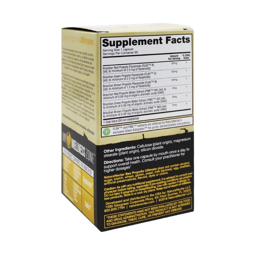 NaturaNectar Bee Propolis Ultimate Vegetable Capsules, Pack of 60's